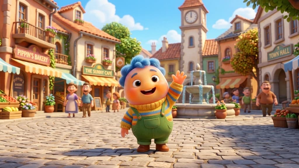 3D Cartoon scene example