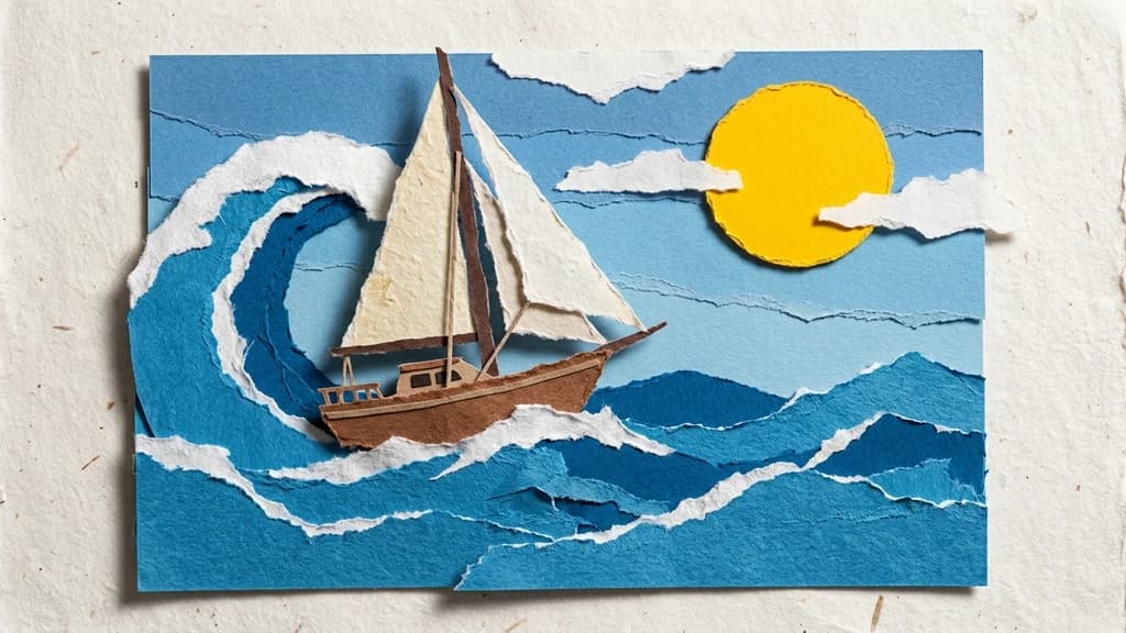 Paper Collage scene example